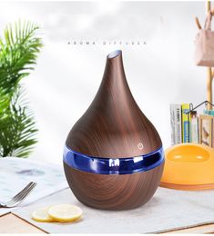 New USB Electric Aroma Diffuser Led Wood Air Humidifier Essential Oil Aromatherapy Machine Cool Purifier Maker For Home Fragrance 1889544