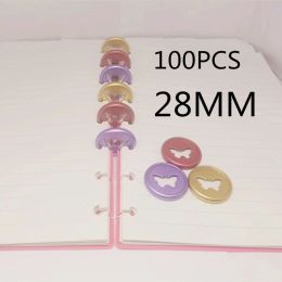 Spines 28MM Butterfly Scrub Binding Looseleaf Mushroom Hole Plastic Binding Disc Girl Notebook Scrub Ring