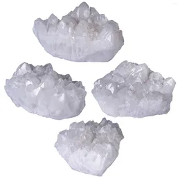 Jewellery Pouches TUMBEELLUWA 400g Clear Crystal Mineral Specimen Natural Raw Rock Quartz Cluster Druzy Geode For Home Decoration