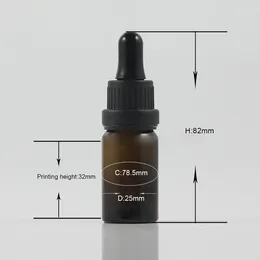 Storage Bottles High Quality E-liquid Bottle 10ml Squeeze Silicone Plastic Black Dropper For Sale