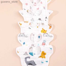 Bibs Burp Stones 5pcs Cartoon 100% Cotton 8 Strays Babs Babs Y240415Y240417YY42