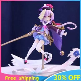 Action Toy Figures 16cm Genshin Impact Figure QiQi PVC Model Action Figurine Doll Collection Simulation Cute Girl Statue Game Holiday Gift for Kids Y240415