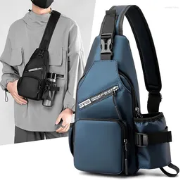 Waist Bags Men Crossbody Chest Bag Can Hold Water Jug Casual Shoulder Fashion Brand Sling Biking Riding Waterproof