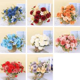 Decorative Flowers 8 Colours Fake Chamomile Table Decor Silk Fall Bouquet Bridal Home