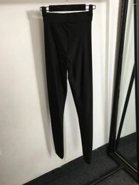 Women's Leggings 24 Spring And Autumn Black Stretch Jumpsuit Classic Letter Slim Pants
