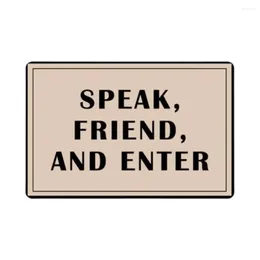 Carpets SPEAK FRIEND AND ENTER Doormats Non Slip Durable Machine-washable Home Indoors Outdoors Doormat Mats