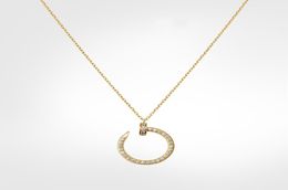 nail necklace gold necklace luxury jewelry diamond necklace love screw necklaces gold plated not allergic never fade GoldSilverR5361855