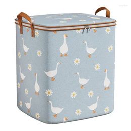 Storage Bags Bins With Lids Foldable For Clothes Reinforced Handle Moving Stored In