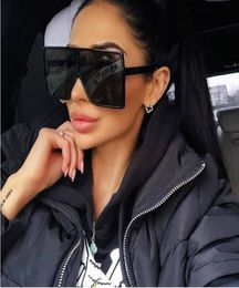 Oversized Sunglasses Women Brand Designer Glasses Big Frame Plastic Square for Woman Eyewear5366740