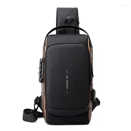 Backpack Chest Bag For Men Crossbody Waterproof USB Shoulder Anti-Theft Travel Messenger Sling Pack Fashion Luxury Designer