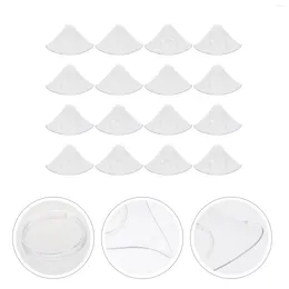 Disposable Dinnerware 24 Pcs Triangle Dishes Small Plastic Plates Dessert Ice Cream Party Pudding Appetiser Serving Clear Dinner Reusable