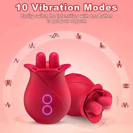 Hot selling new product Romeo womens clitoral nipple double tongue licking and swinging vibrator orgasmic sexual products O0VG