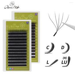 False Eyelashes GLAMLASH 5D - W Shaped Eyelash Extension Automatic Flowering Fake Lashes 0.07mm C/D/L/LU Curl Individual