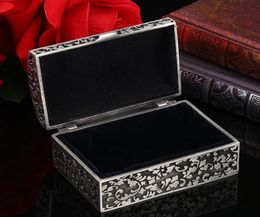 DHL Classic Vintage Metal Jewelry Box Ring Small Trinket Storage Organize nlr Chest Christmas Gift Silver for Girls Women nx6181157