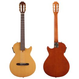 Guitar Matte finish Solid wood 39 Inch Classic silent Guitar 6 String 22F Classical Guitar Natural Clolor with EQ