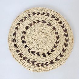 Pillow Corn Husk Bay Window Round Hand Made Woven Home Floor Mat Leaf Textile Decorations