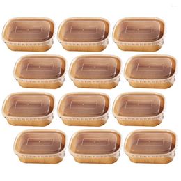 Bowls 20 Pcs Disposable Lunch Box Packaging To Rice Containers Kraft Paper Salad