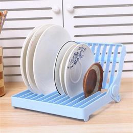 Kitchen Storage Foldable Dish Rack Stand Holder Bowl Plate Organizer Tray Drainer Shelf For Tableware Accessories Tool