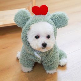 Dog Apparel Puppy Jumpsuit Autumn Winter Warm Sweater Pet Cute Desinger Clothes Small Hoodie Cat Fashion Pyjamas Chihuahua Poodle Yorkie