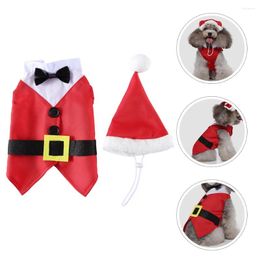 Dog Apparel 1 Set Of Christmas Hat Outfit Clothes Puppy Suit