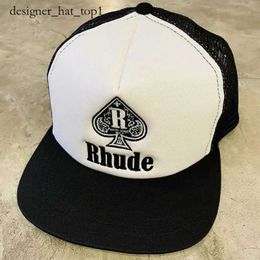 Rhude Fashion Brand Designer Mens Hat Puff Print Rhude Hats Coconut Trees Sun Hat Men Women Baseball Cap Adjustable Wide Brim Sun Cap Summer High-quality 8256