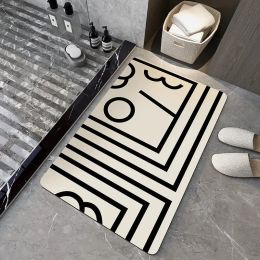 Pads Nonslip Bath Mat Super Absorbent Bathroom Mat Quick Drying Doormat Floor Mat Oilproof Kitchen Carpet Bathroom Accessories Sets