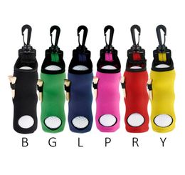 Portable Small Golf Ball Bag Golf Tees Holder Carrying Storage Case Neoprene Pouch with Swivel Waist Belt Clip 7790220