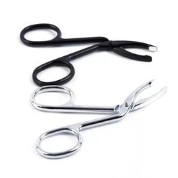 Scissors Shaped Bend Tip Makeup Tool Quick Removal Hair Plucker Multifunction Eyebrow Tweezers Cosmetic Hairgripping Portable