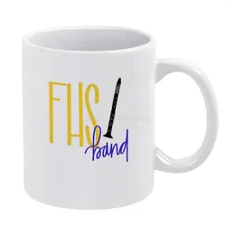 Mugs FHS Band-clarinet White Mug Ceramic Tea Cup Birthday Gift Milk Cups And Band Clarinet