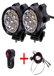 1 Pair Motorcycle LED Headlights 12V 90W 11000LM LED Motorbike Beam Headlamp Moto Spot Head Light Auxiliary Lamp DRL92620212461008