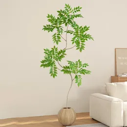 Decorative Flowers Large Artificial Plants Multibranched Green Landscaping Leaves Tall Greenry For Home Garden Outdoor Decor