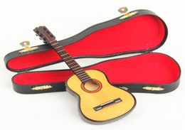 Wooden Mini Instrument Guitar Decoration Wooden Mini Guitar Toy8072284