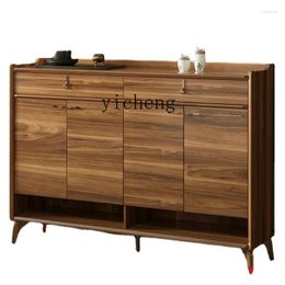 Decorative Figurines Yy Chinese Shoe Cabinet Door Household Large Capacity Entry Hall Solid Wood Frame