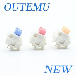 Outemu Switches Lubed Mechanical Keyboard Switch 5Pin Silent Tactile Linear Cream Blue Pink Yellow Custom Gaming RGB MX Switches 240415