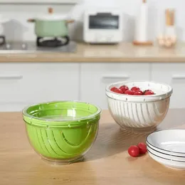 Bowls Cooking Salad Chopper Bowl Vegetable Dryer Kitchen Cutter Storage Lid Fruit Washer For Home