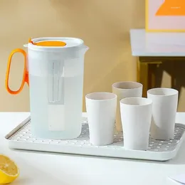 Water Bottles Iced Tea Pitcher Refrigerator Cold Kettle 1.55L Beverage Dispenser For Lemonade Cocktails Milk And More Fits