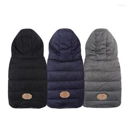 Dog Apparel Blue/Gray Winter Warm Clothes Hooded Thick Cotton Soft Pet Clothing Cat Puppy Dogs Coat Jackets S-XXL