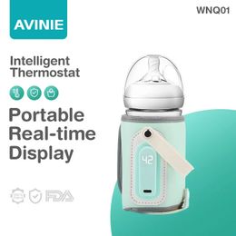 AVINIE Portable Baby Bottle Warmer Feeding Bottle Heat Keeper Travel Warmer Cover USB Heater Outdoor Bottle Warmer BPA Free 240409