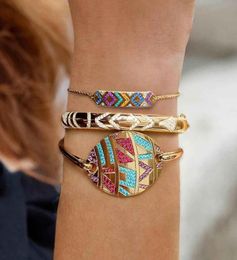 ID Identification Terror Eyes Tribal Colourful Ethnic ID Bracelet Female Diamond Devil039s Eye Adjustable Hand Jewellery Wholesal8171514