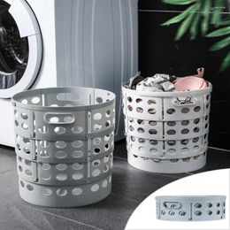 Laundry Bags Basket With Handle Storage Organizer Retractable Round Large Capacity Dirty Clothes Household Products