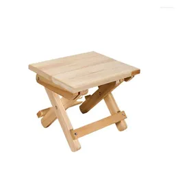 Decorative Plates Folding Camp Chair Wooden Step Stool Bench Patio Plant Side Table Small All-Purpose Use And Portability