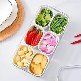 Storage Bottles Multi-compartment Food Container Divided Serving Tray Spice Box With For Picnic