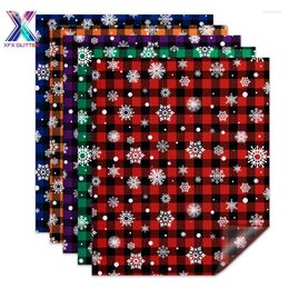 Window Stickers XFX HTV 25X30.5cm Iron-on Leopard Pattern Heat Transfer Christmas Snowflake For Xmas Decals T-shirt Cricut