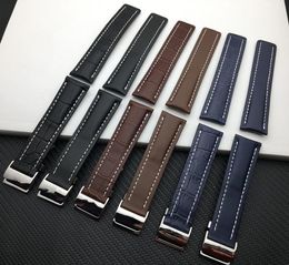 Luxury Genuine Leather Watch Band Watchband For Strap For Navitimer World Avenger/navitimer Belt 22mm 24mm3010756