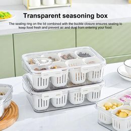 Storage Bottles Multi Compartments Food Organisation Container Kitchen Tool Multi-compartment Spice For Picnic