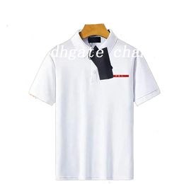 5A 2021SS Designer Polo Camisetas Men Men Polos de Luxo Mens Casual Mens Camista de Cobra Prinha Bordado de Letra de Moda High Street Man Tee S-5xl