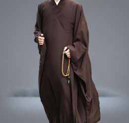 3 Colours Zen Buddhist Robe Lay Monk Meditation Gown Monk Training Uniform Suit Lay Buddhist clothes set Buddhism Robe appliance3408645