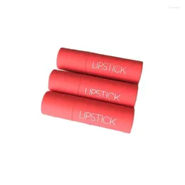 Storage Bottles 40pcs/lot Empty Arrival Round Lipstick Tube Plastic Frosted Red Lip Sub Package Rouge Filler