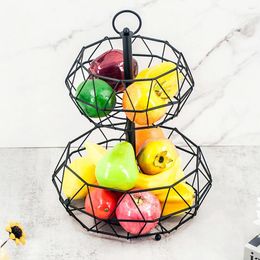 Kitchen Storage 2-tier Fruit Basket Rack Organizer Countertop Holder Toosl