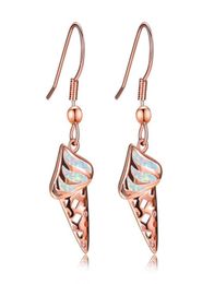 Dangle Chandelier Female Blue White Opal Drop Earrings Rose Gold Silver Color Vintage Cream Long Wedding For WomenDangle Chandel6440857